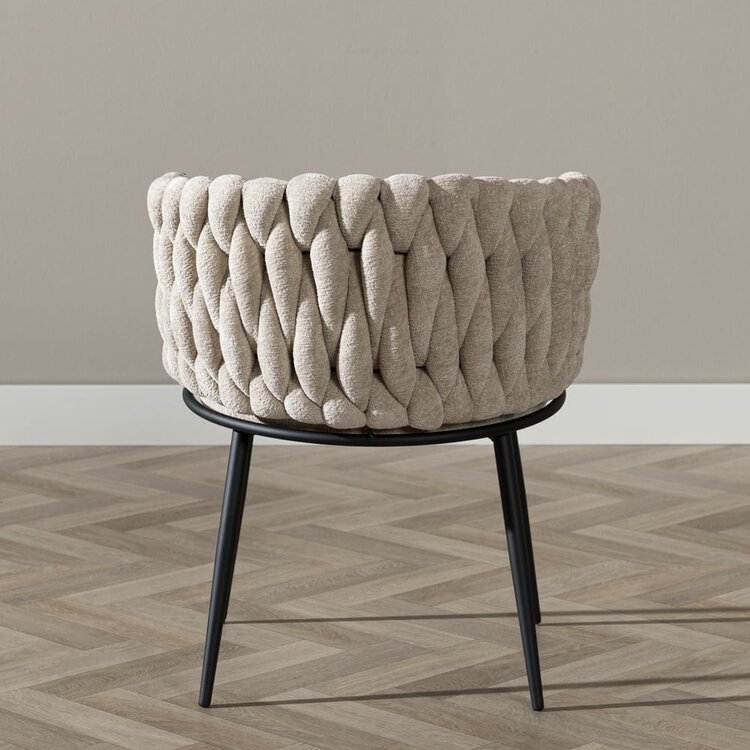 Eetkamerstoel River chenille beige