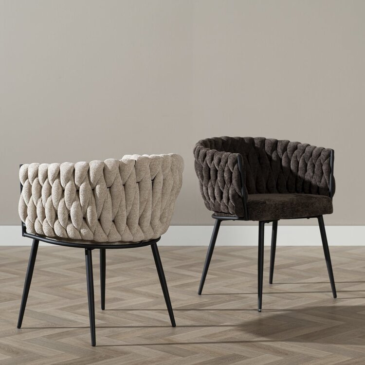 Eetkamerstoel River chenille beige