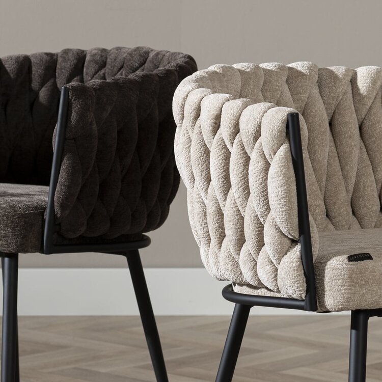 Eetkamerstoel River chenille beige