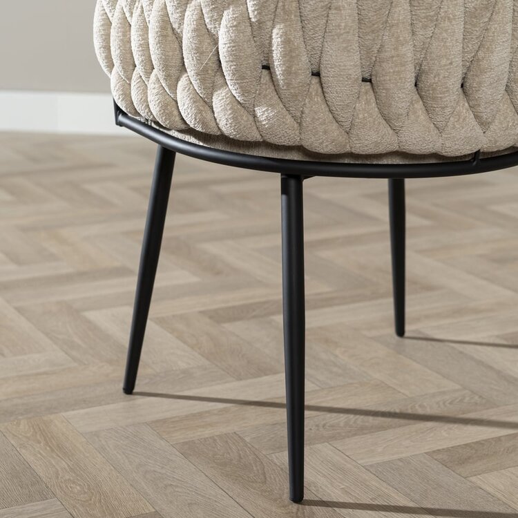 Eetkamerstoel River chenille beige