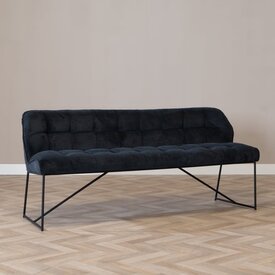 Scandinavische Eetkamerbank Jelle zwart 185 cm