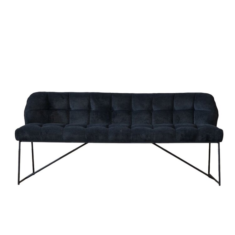 Scandinavische eetkamerbank Jelle zwart 185 cm