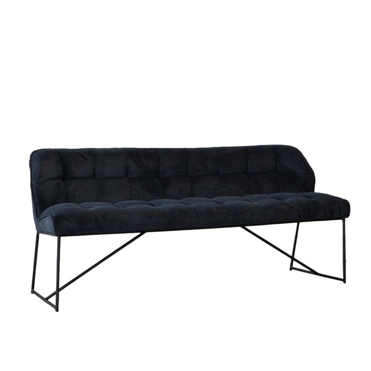Scandinavische eetkamerbank Jelle zwart 185 cm