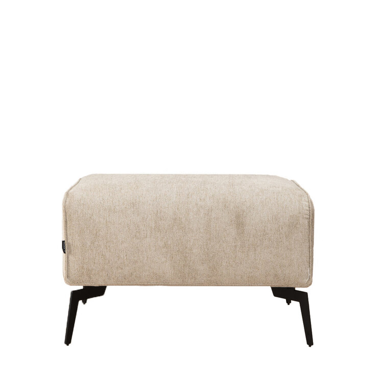 Scandinavische hocker Vegas taupe stof gemêleerd