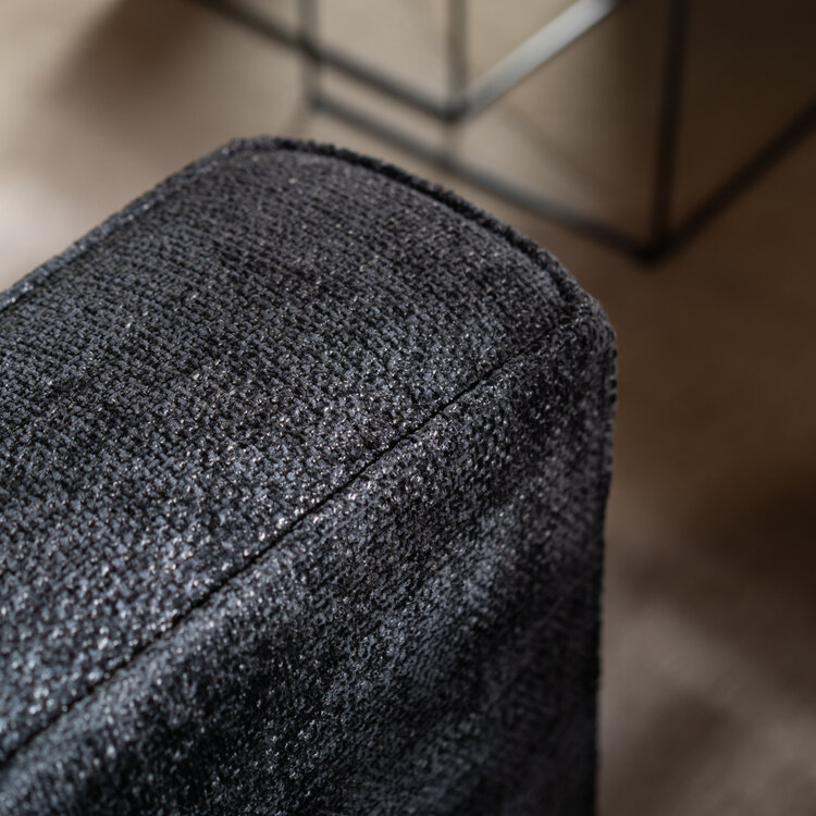 2,5-zits bank Memphis zwart stof chenille