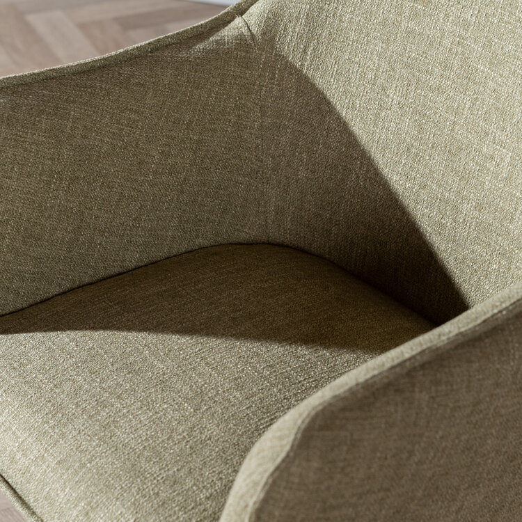 Eetkamerstoel Ciara linnen olijfgroen