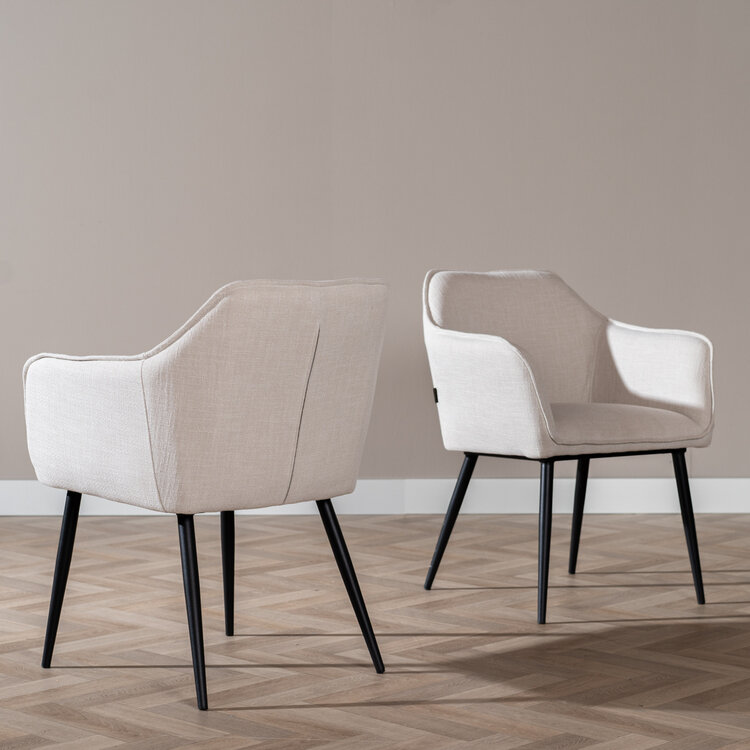 Eetkamerstoel Ciara linnen off white