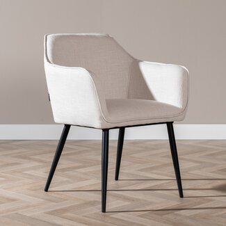Eetkamerstoel Ciara linnen off white