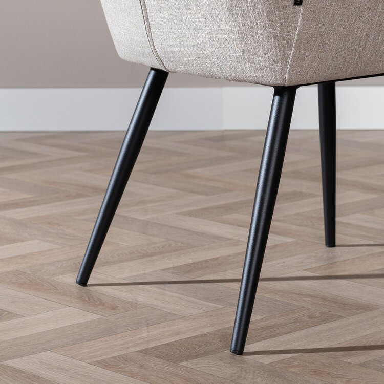 Eetkamerstoel Ciara linnen taupe