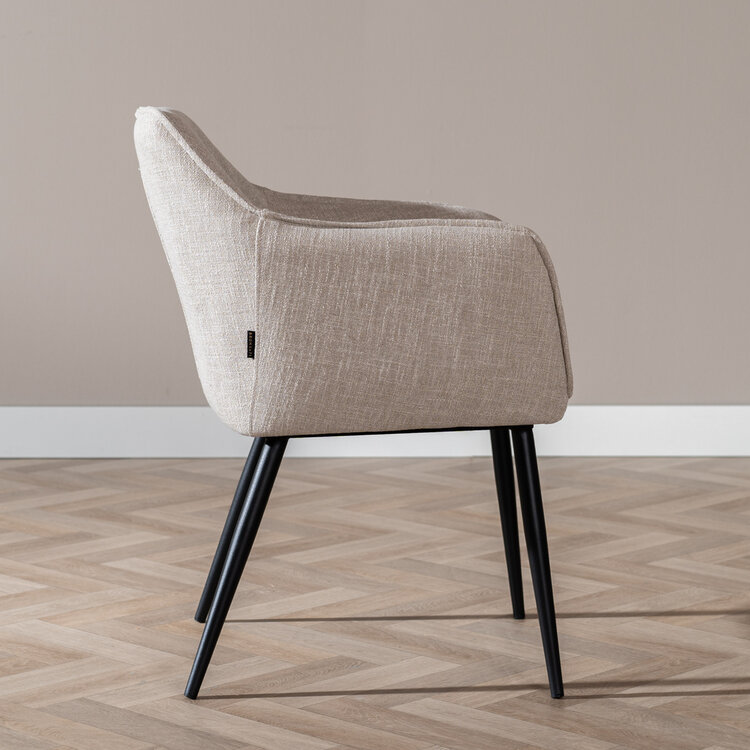 Eetkamerstoel Ciara linnen taupe