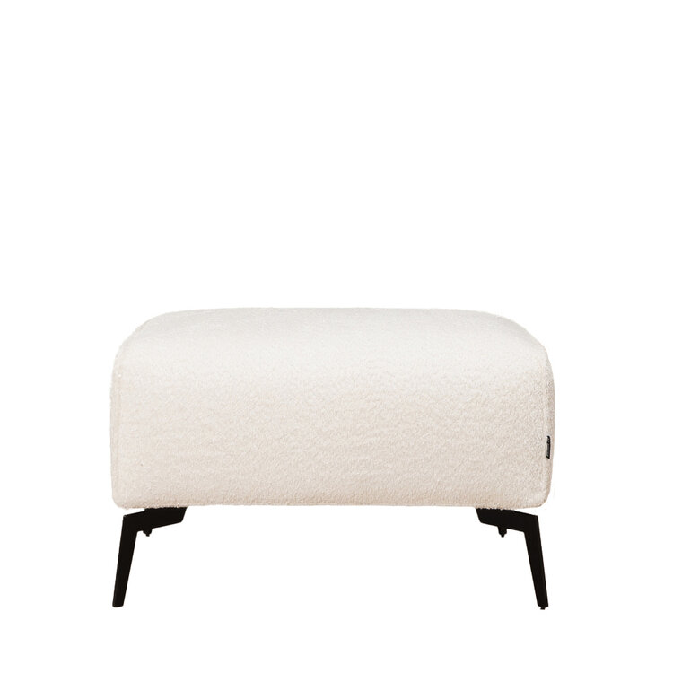 Scandinavische hocker Vegas bouclé wit