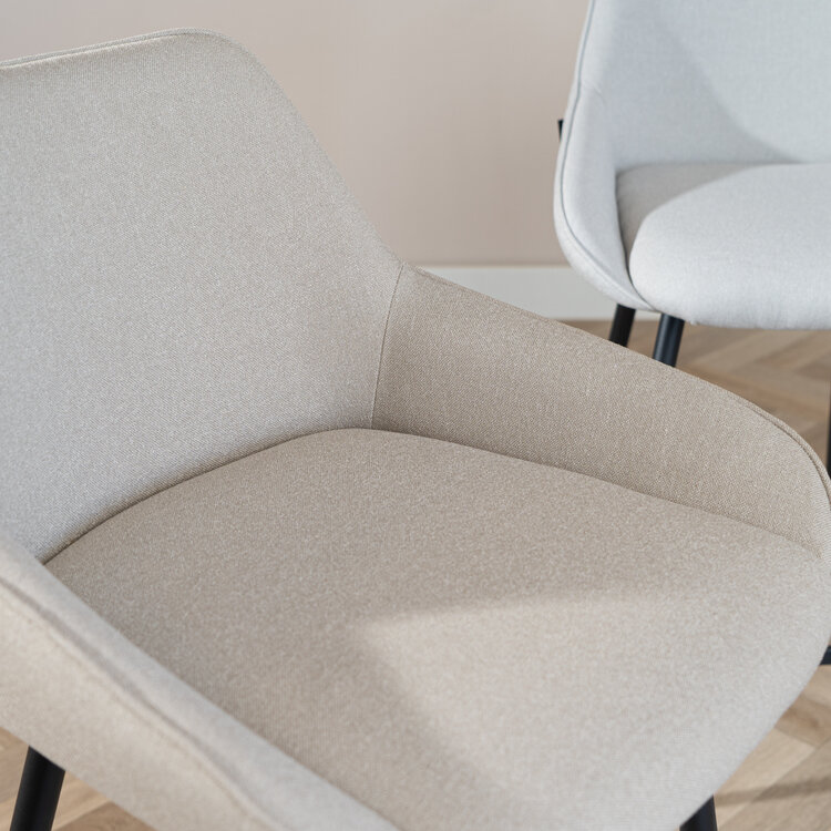 Scandinavische barkruk Lova gerecyclede stof taupe 68 cm