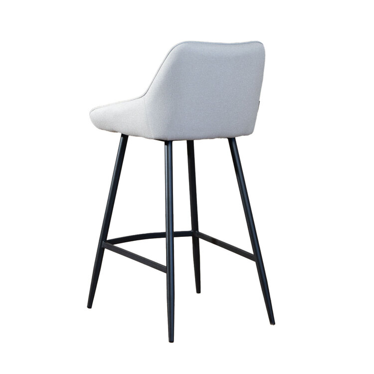 Scandinavische barkruk Lova gerecyclede stof grijs 68 cm