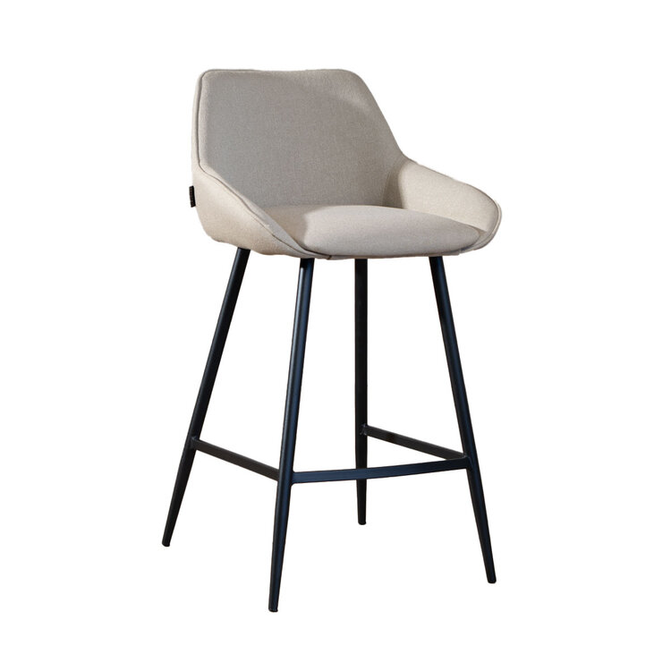 Scandinavische barkruk Lova gerecyclede stof taupe 68 cm