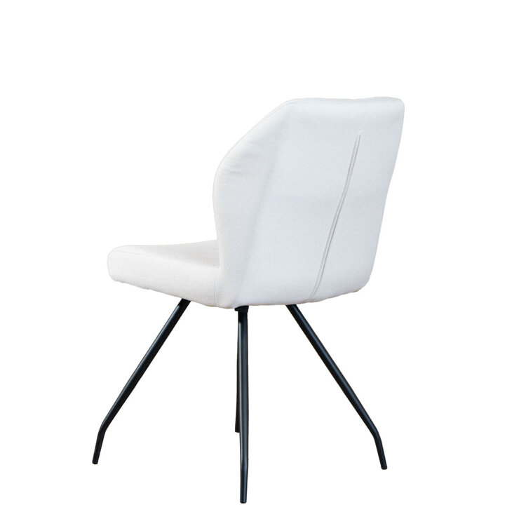 Scandinavische eetkamerstoel Fenris gerecyclede stof off white