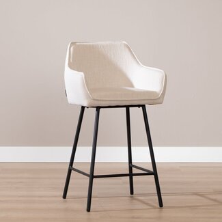 Barkruk Ciara linnen off white 65-78 cm