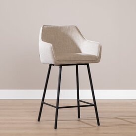 Barkruk Ciara linnen taupe 65-78 cm