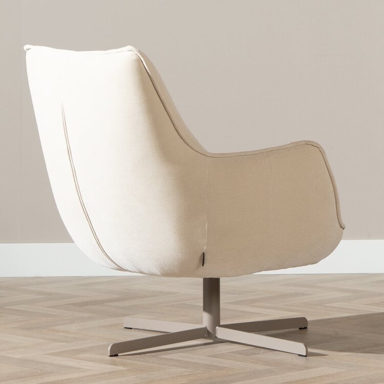 Fauteuil Stella draaibaar velvet beige