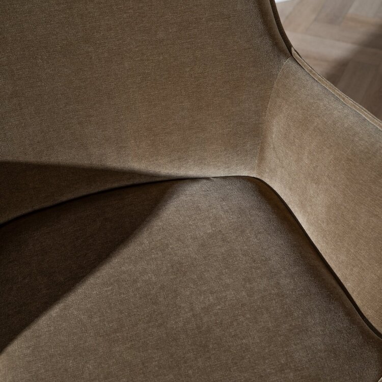 Fauteuil Stella draaibaar velvet bruin