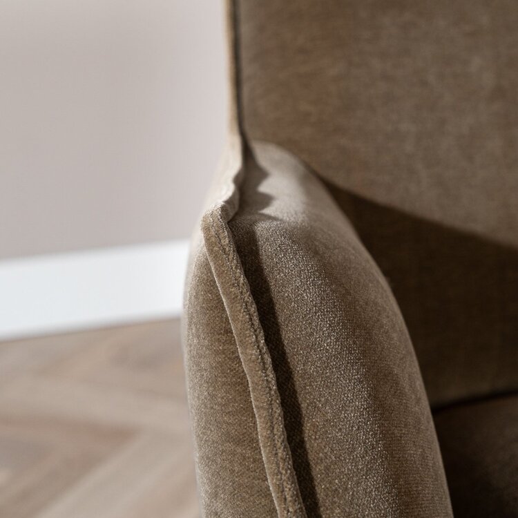 Fauteuil Stella draaibaar velvet bruin