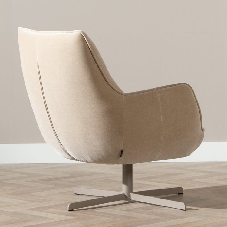 Fauteuil Stella draaibaar velvet taupe