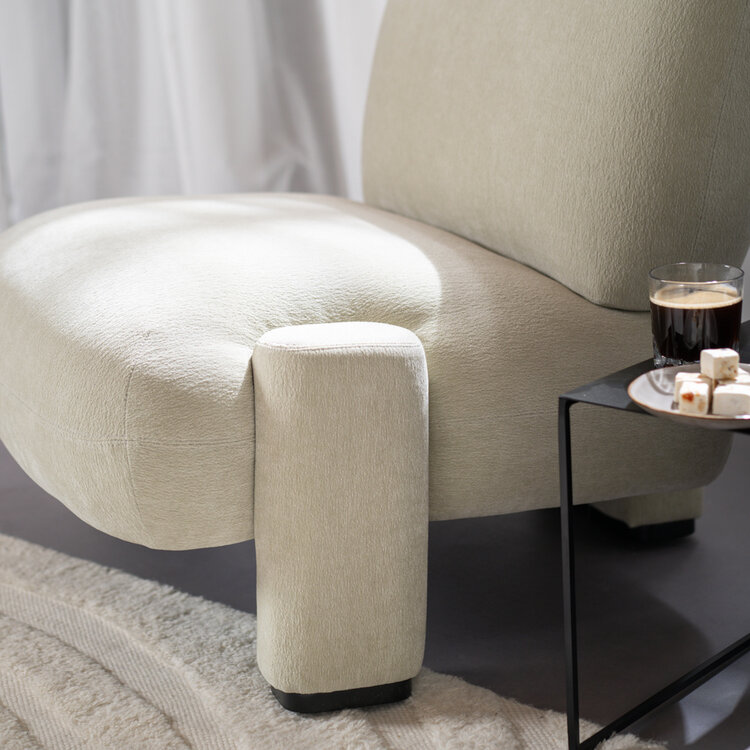 Scandinavische fauteuil Louise chenille mintgroen