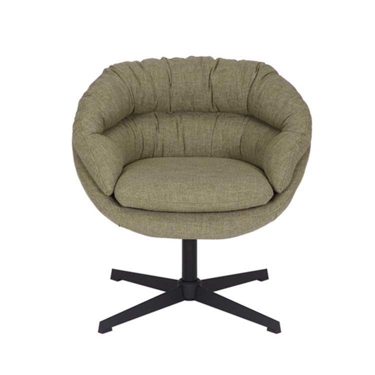 Draaifauteuil Porto linnen olijf groen