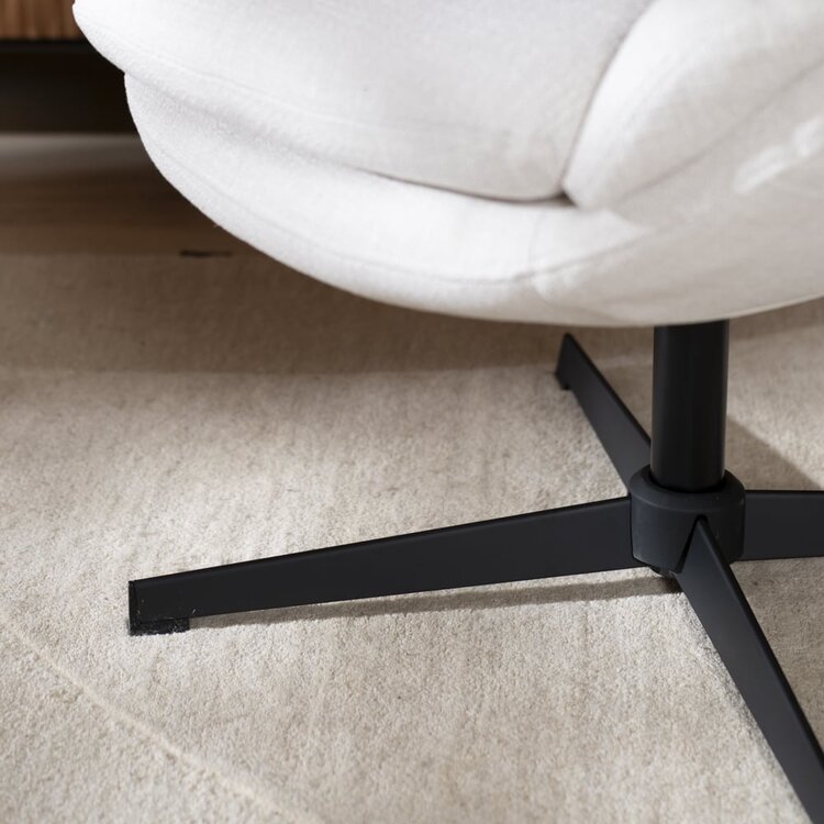 Draaifauteuil Porto linnen off white