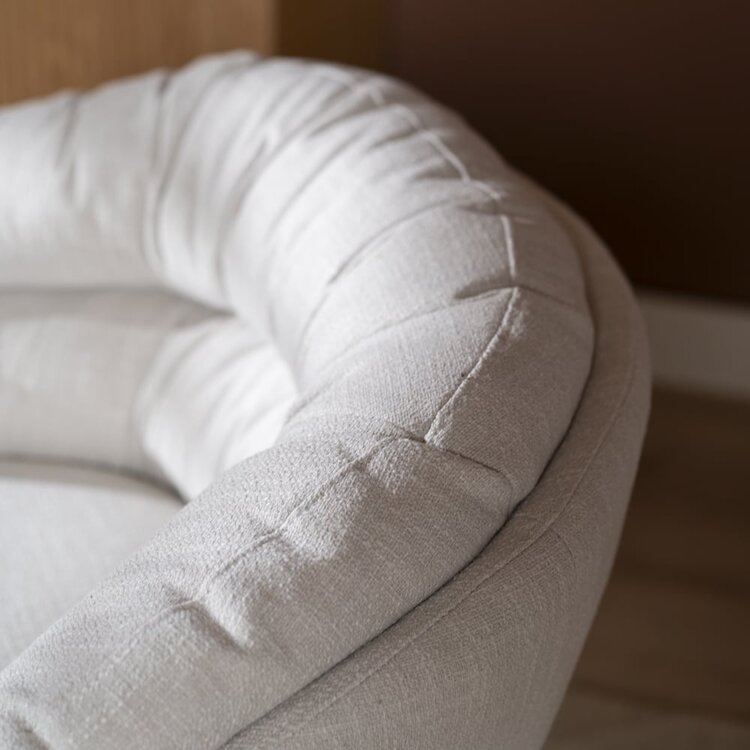 Draaifauteuil Porto linnen off white