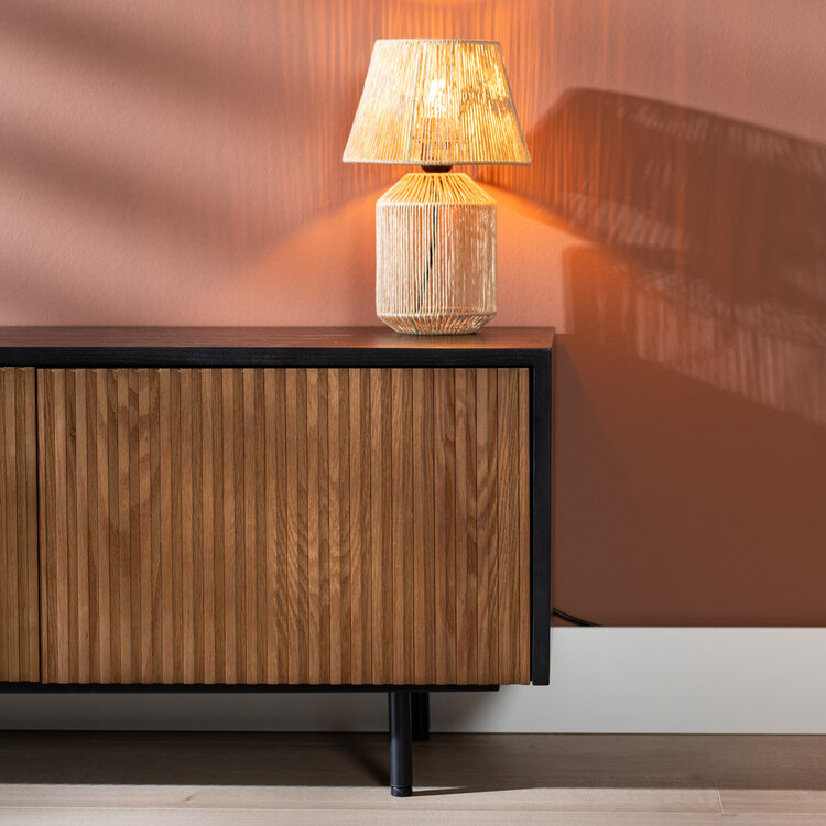 Tv-meubel Ray zwart/rustiek eiken 150 cm