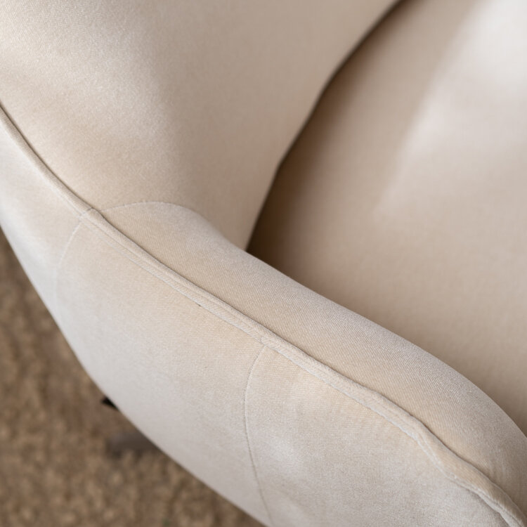 Fauteuil Stella draaibaar velvet beige