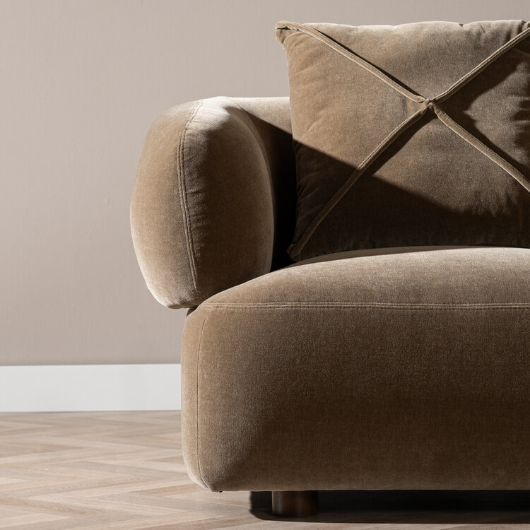 Fauteuil Palermo velvet bruin