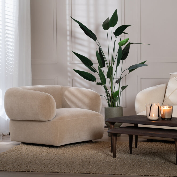 Fauteuil Palermo velvet taupe