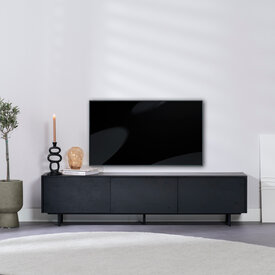 Tv-meubel Thomas zwart eiken 180 cm