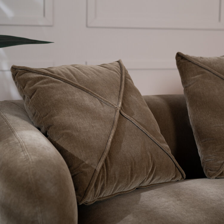 3-zitsbank Palermo velvet bruin