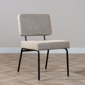 Scandinavische eetkamerstoel Espen taupe gerecyclede stof