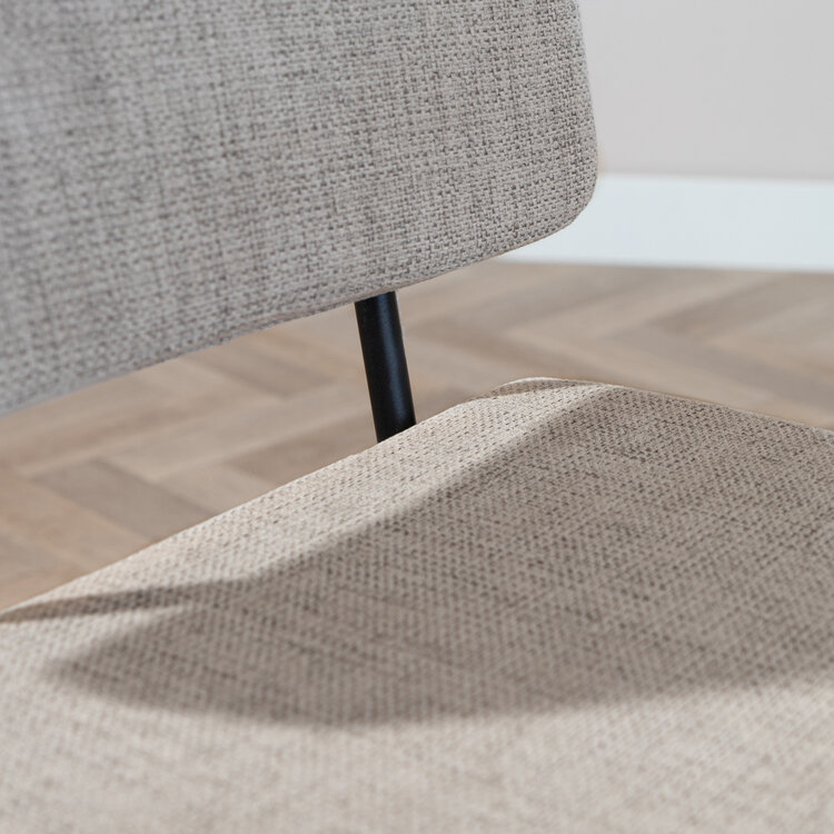 Scandinavische eetkamerstoel Espen taupe gerecyclede stof