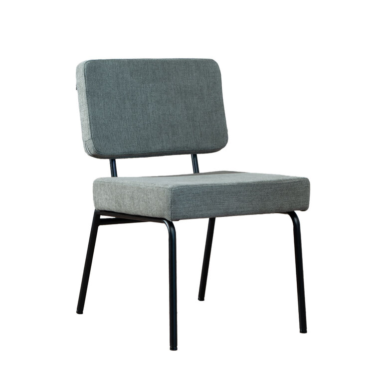 Scandinavische eetkamerstoel Espen groen gerecyclede stof