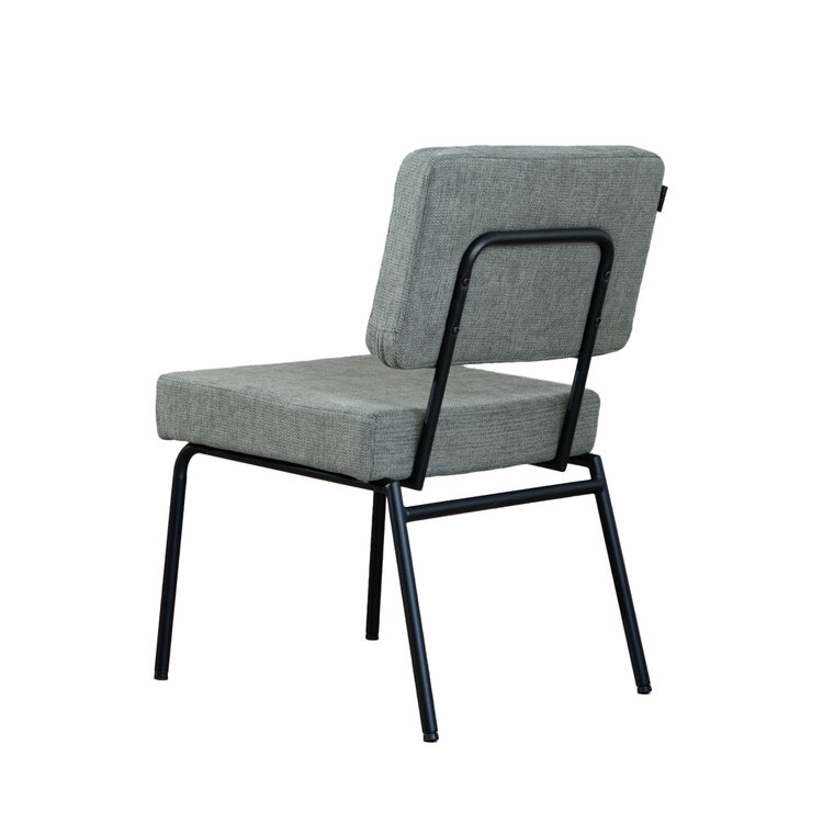 Scandinavische eetkamerstoel Espen groen gerecyclede stof