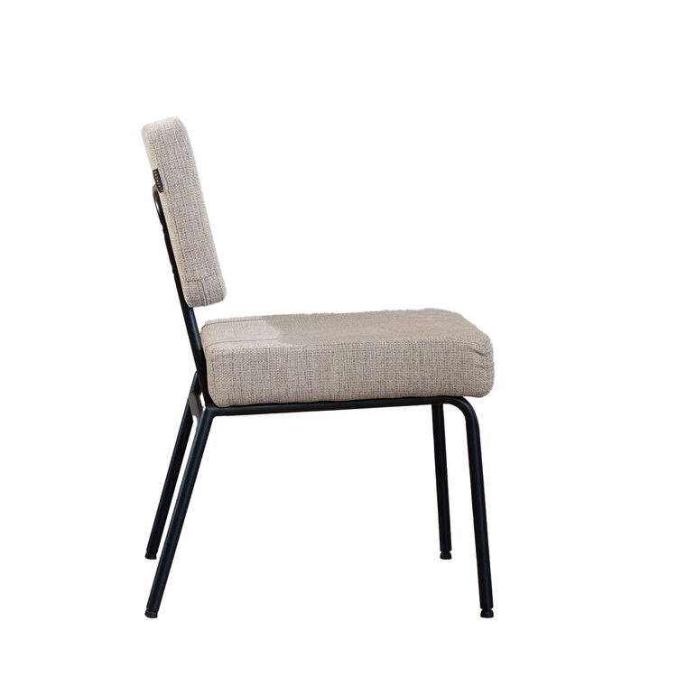 Scandinavische eetkamerstoel Espen taupe gerecyclede stof