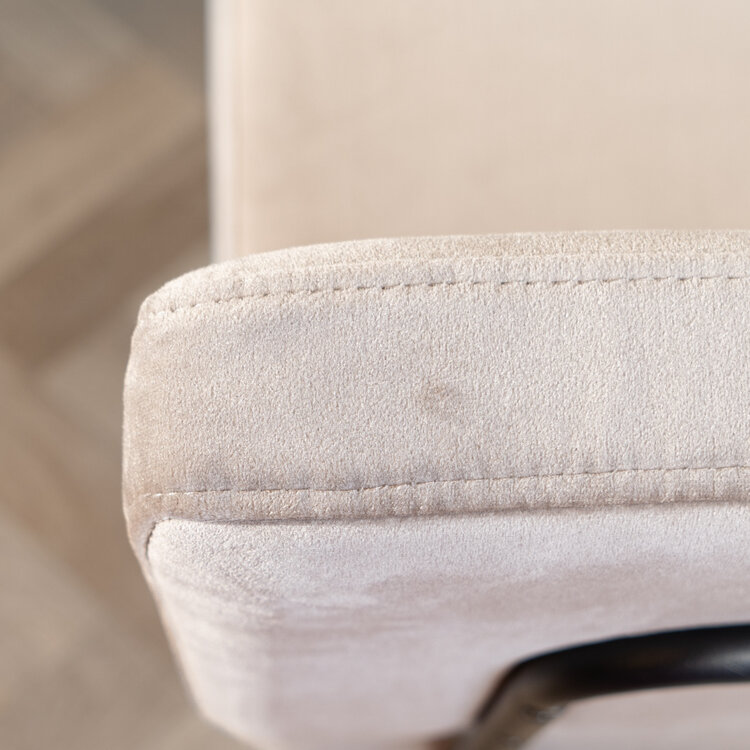 Velvet eetkamerstoel Espen taupe