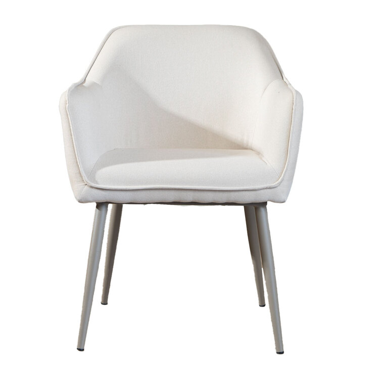 Scandinavische eetkamerstoel Elin off white gerecyclede stof