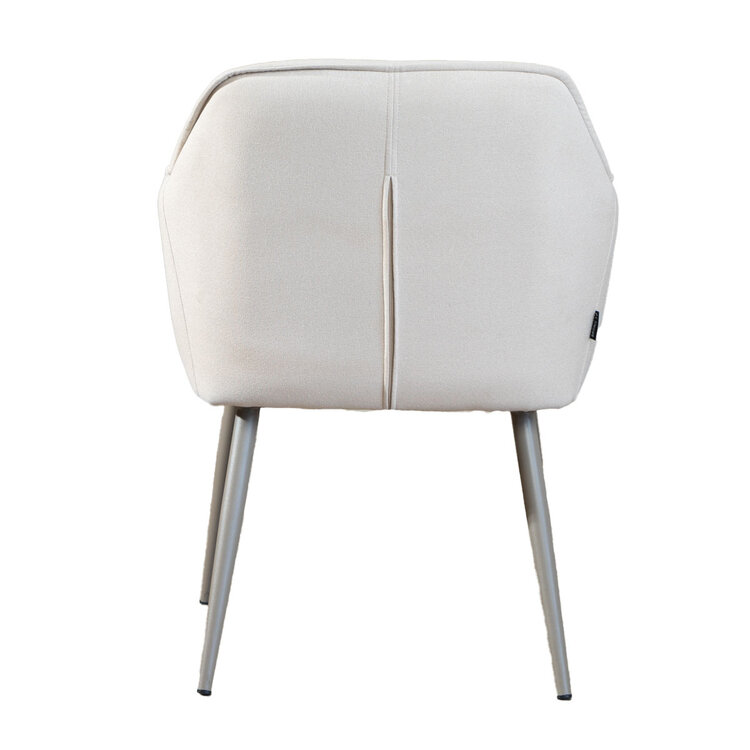 Scandinavische eetkamerstoel Elin off white gerecyclede stof