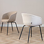 Scandinavische eetkamerstoel Ole off white gerecyclede stof