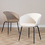 Scandinavische eetkamerstoel Ole off white gerecyclede stof
