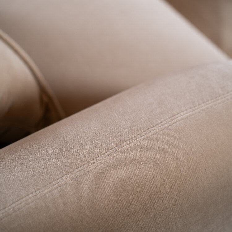 Hoekbank Palermo velvet taupe links