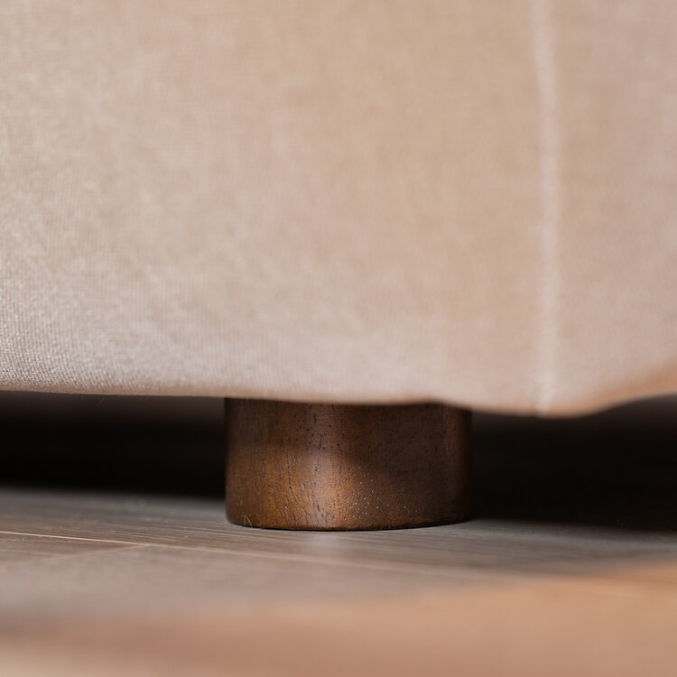 Hoekbank Palermo velvet taupe links