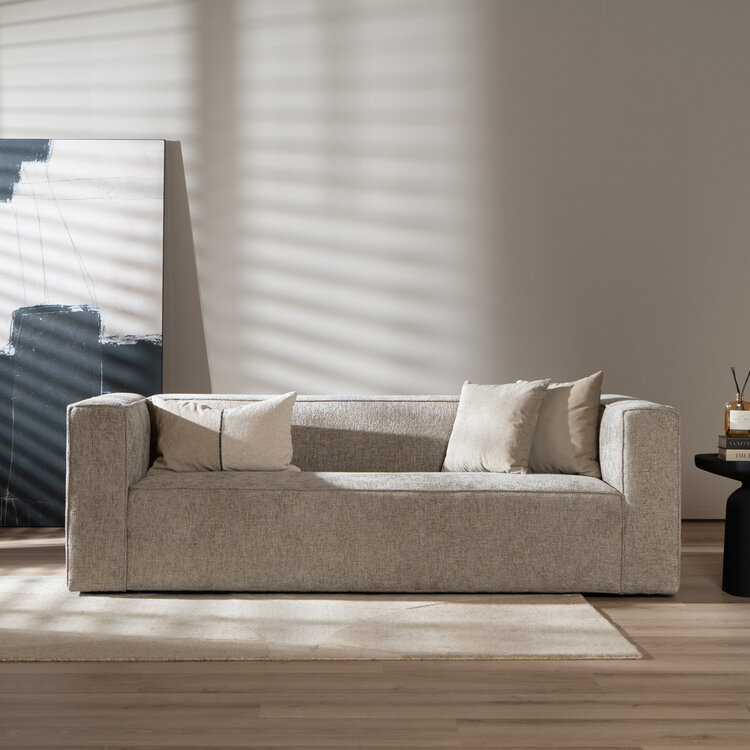 3-zitsbank Memphis taupe stof chenille