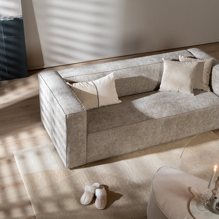 3-zitsbank Memphis taupe stof chenille