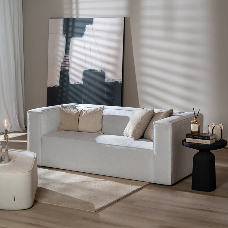 Scandinavische bank Memphis 2,5-zits off white stof gemêleerd